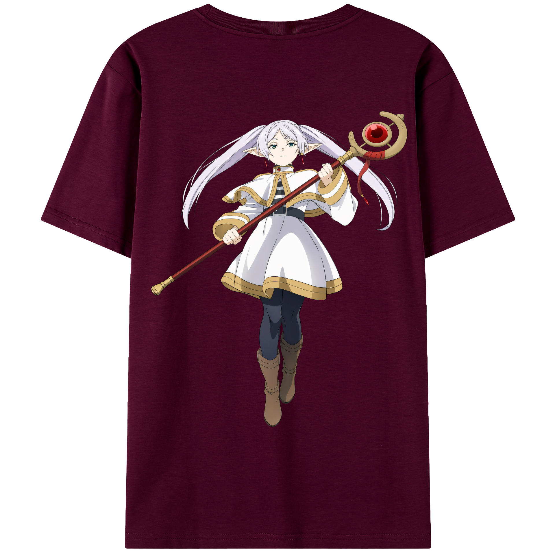 （画像用） 葬送のフリーレン Frieren レディース半袖Tシャツ(バックプリント)